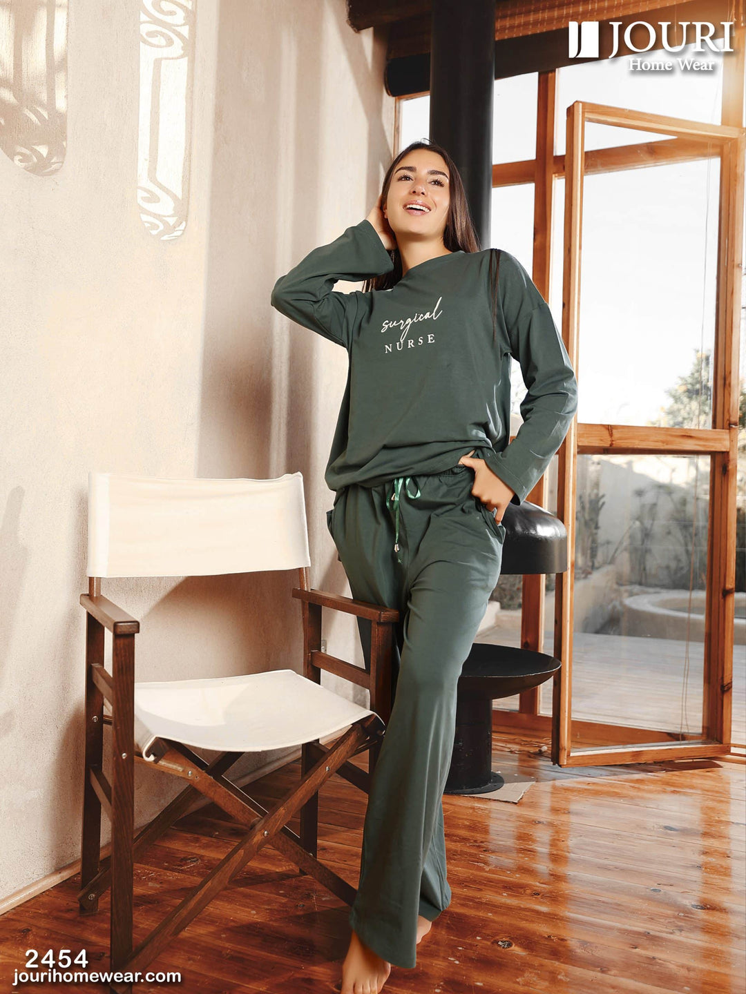 "NURSE" Women's pajamas with sleeves