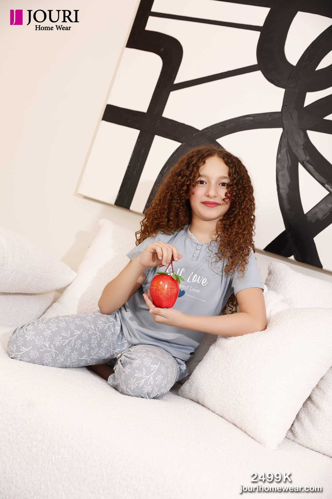 "Self Love" Girls' Half-Sleeve Pajamas