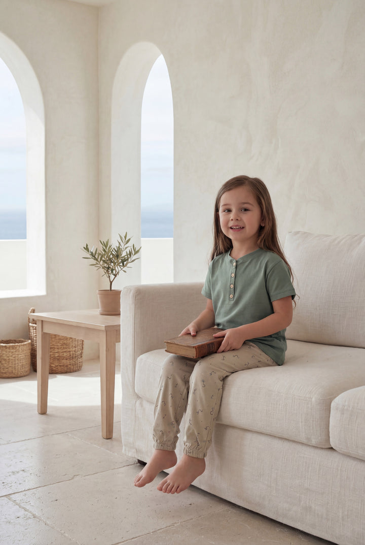 half-sleeve pajamas with 4 buttons Kids
