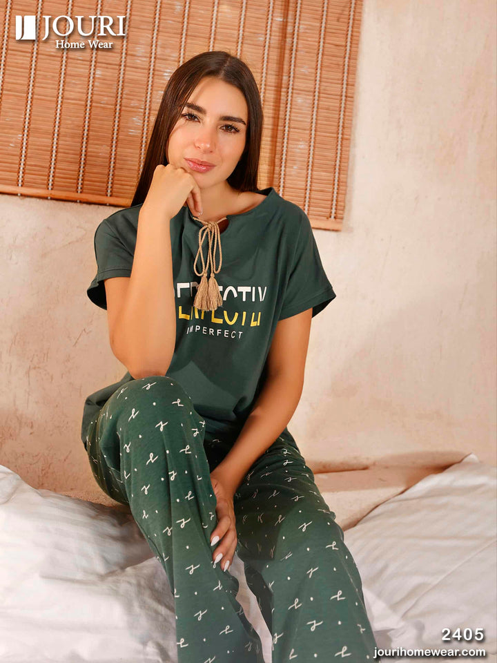 "PERFECTLY" Women's Half Sleeve Pajamas