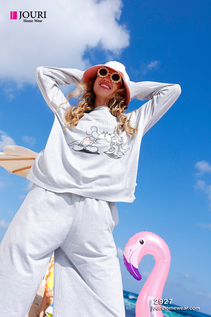 Mickey Mouse half-sleeve Gray pajamas