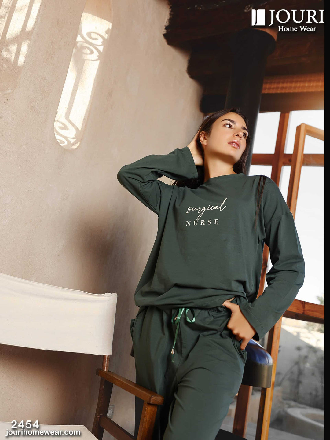 "NURSE" Women's pajamas with sleeves