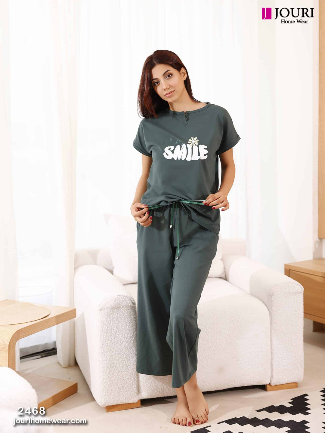 Smile women's half-sleeve pajamas