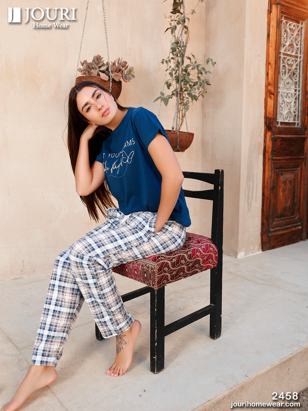 Women's half-sleeve butterfly pajamas