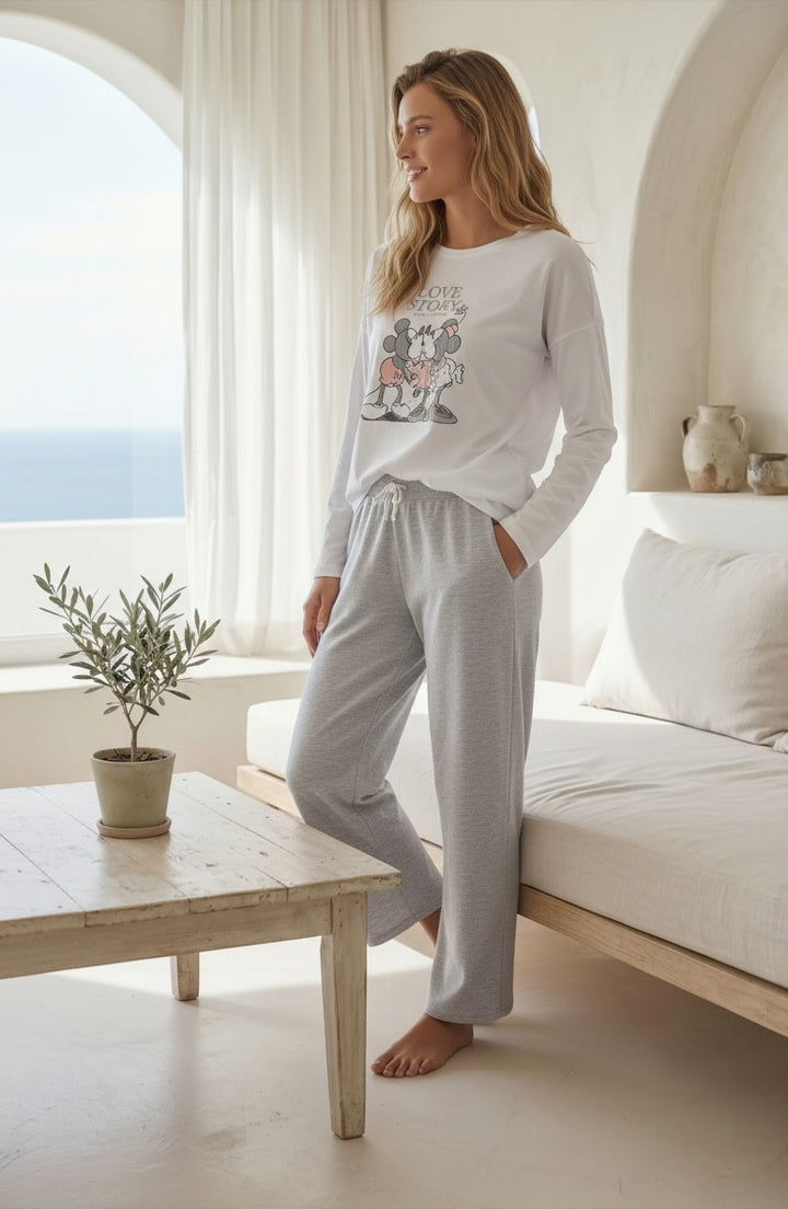 Jouri White Graphic Lounge Set / 2868