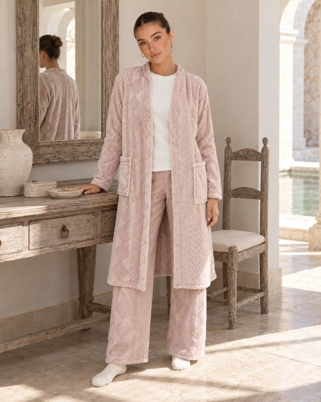 JOURI Women's Long-Sleeve Pajama Set - 9027