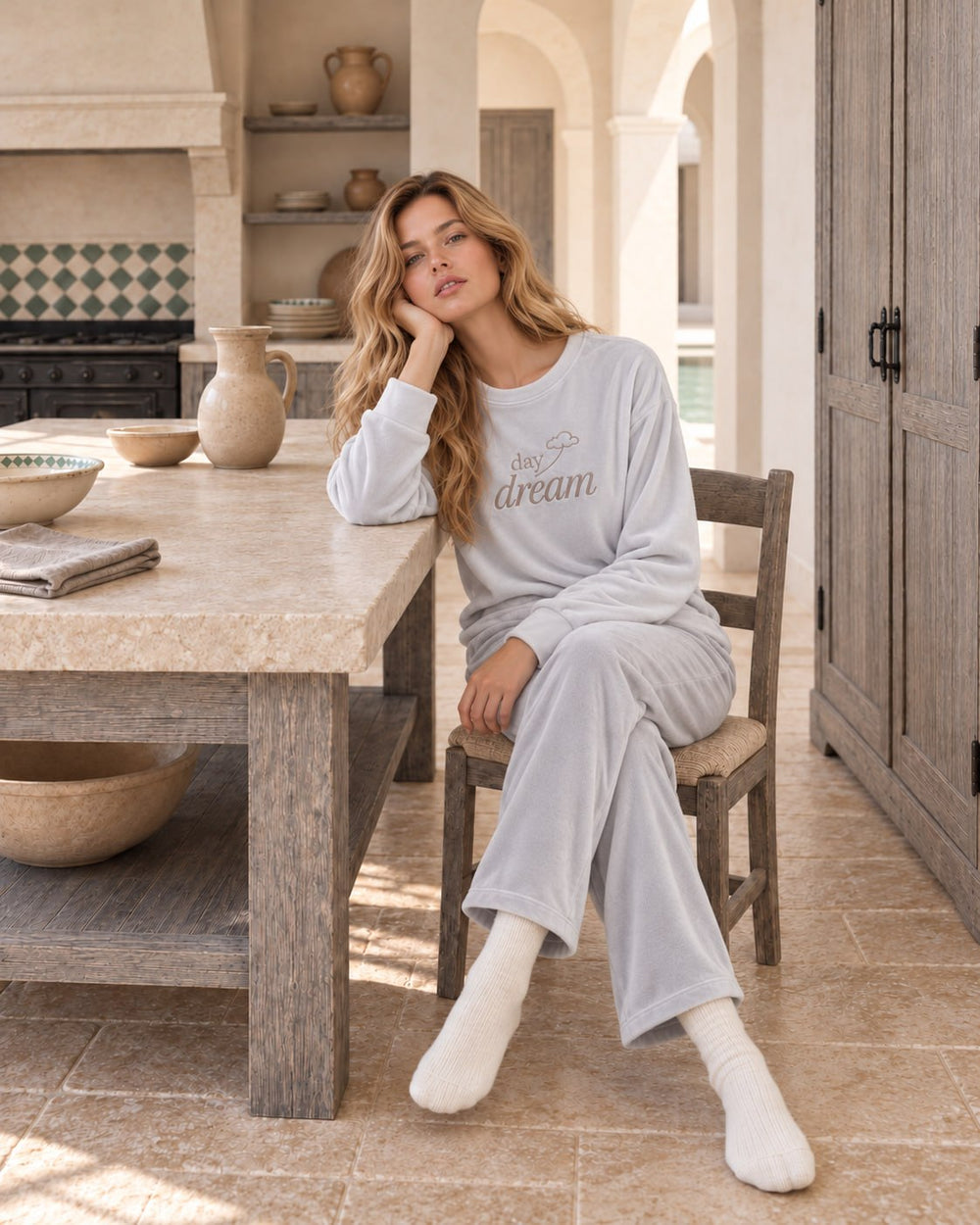 JOURI Dream Pajama Set - 9028, Light Gray