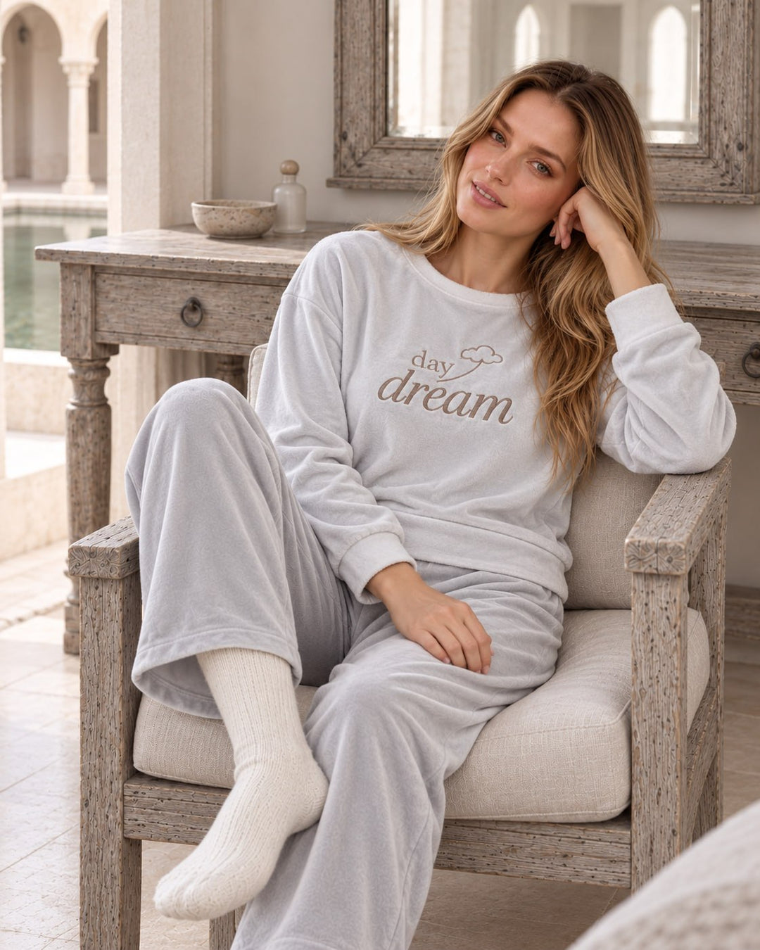 JOURI Dream Pajama Set - 9028, Light Gray