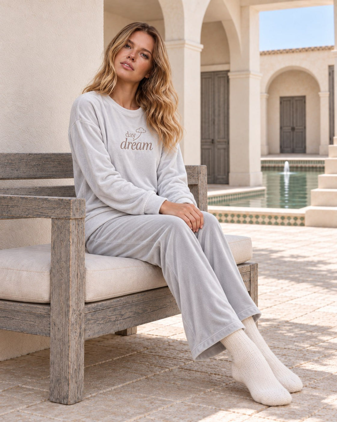 JOURI Dream Pajama Set - 9028, Light Gray