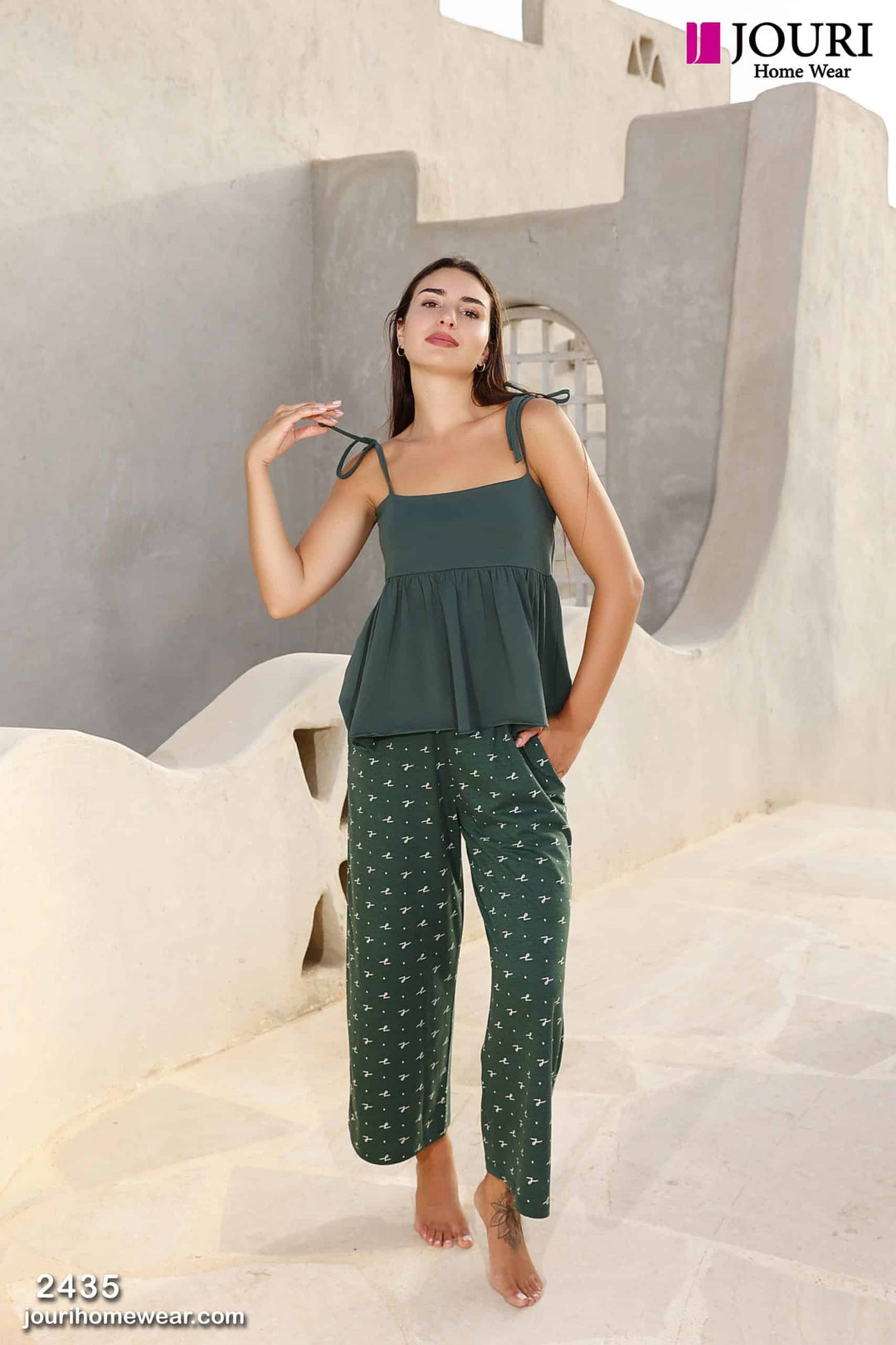 Women's suspender pajamas