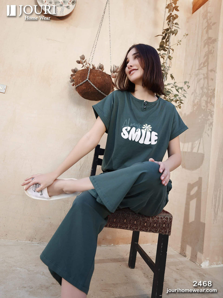 Smile women's half-sleeve pajamas