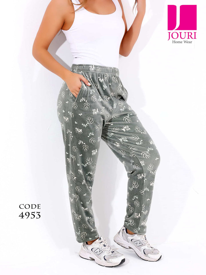Velvet lined sweatpants 4953