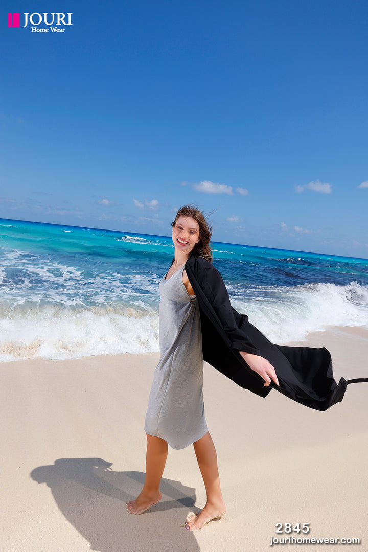 Long gray & black robe