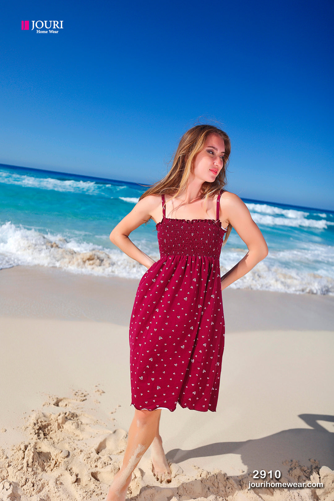 Burgundy Hearts Nightshirt