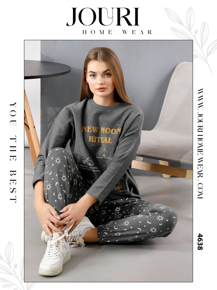 Women's pyjamas, lined with cotton, Melton 4853