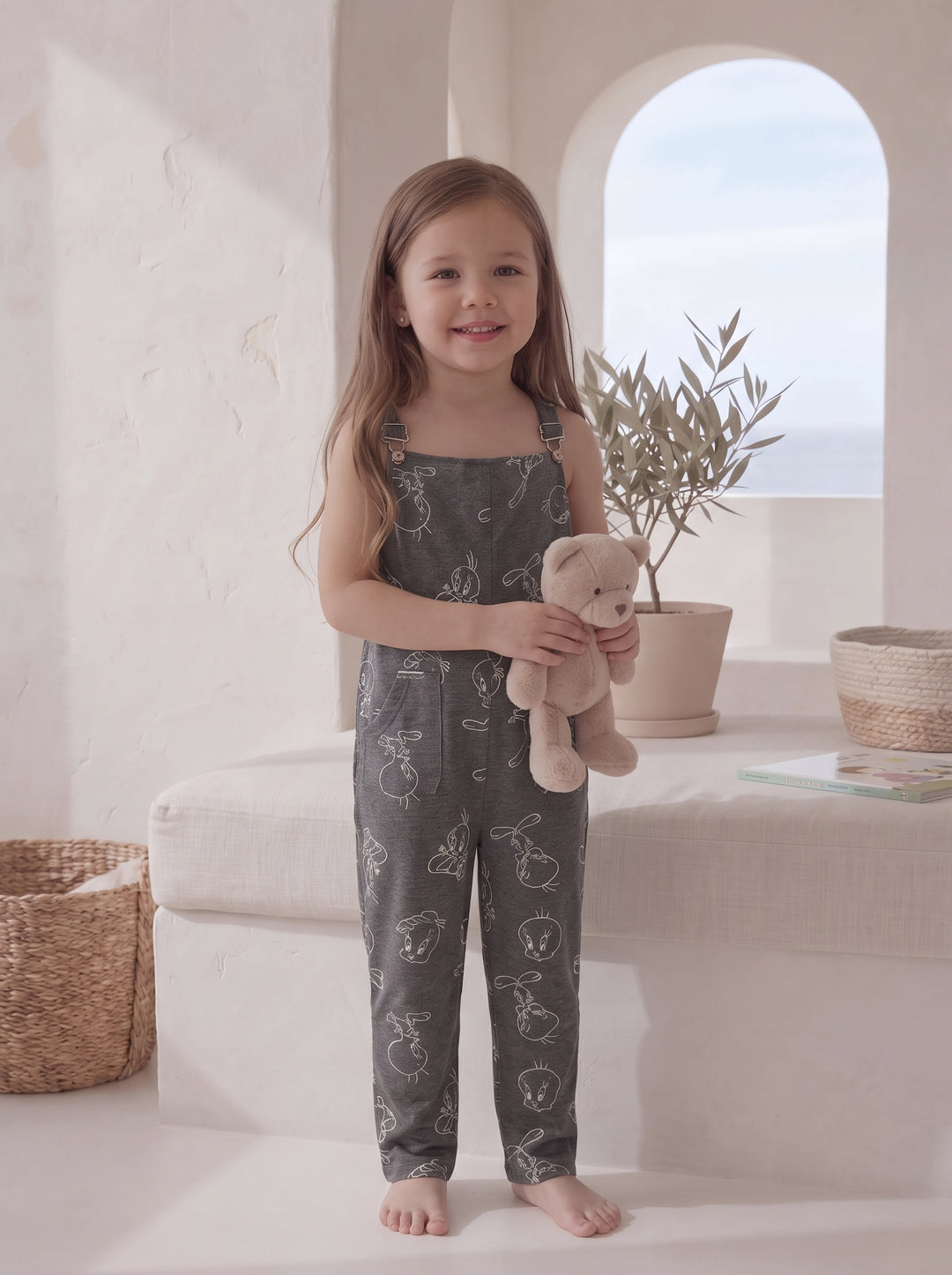 Kids Printed Jumpsuit Pajama 8080 k