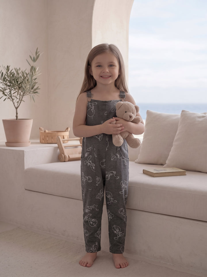 Kids Printed Jumpsuit Pajama 8080 k