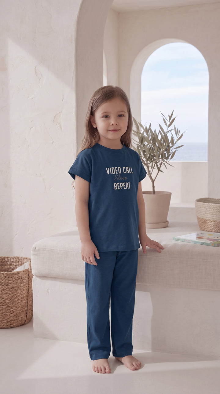 Kids’ Blue Pajama Set 8045 k