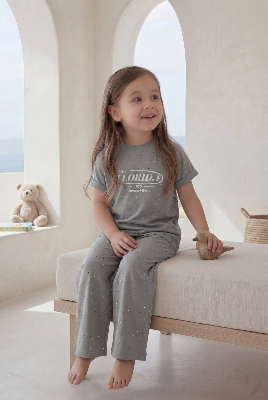 "Florida" Girls' pajamas, half sleeves