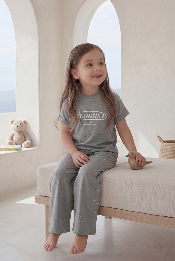 "Florida" Girls' pajamas, half sleeves