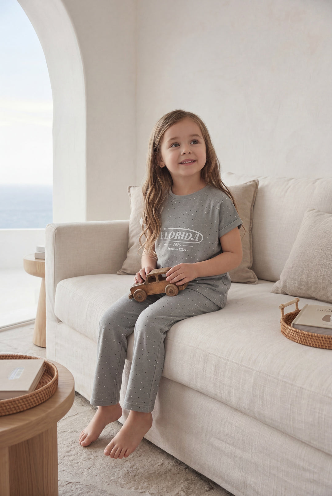 "Florida" Girls' pajamas, half sleeves