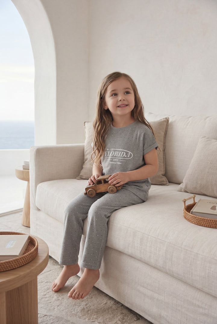 "Florida" Girls' pajamas, half sleeves