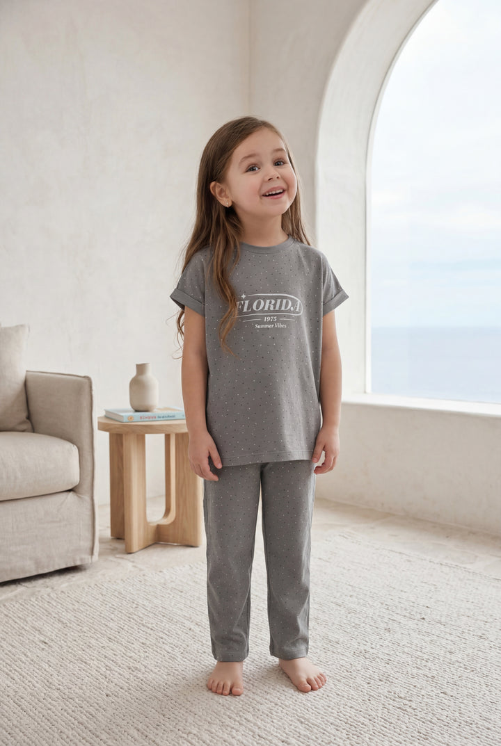 "Florida" Girls' pajamas, half sleeves