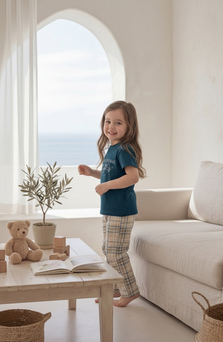 "Take Flight" Girls' Half-Sleeve Pajamas l 2414