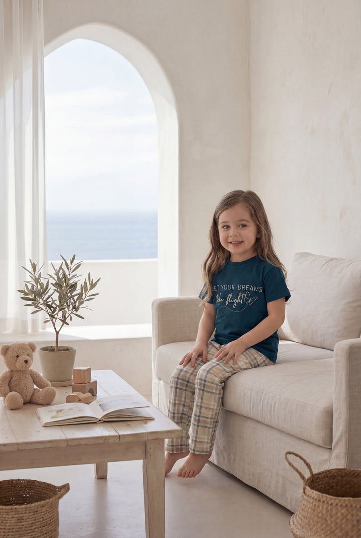 "Take Flight" Girls' Half-Sleeve Pajamas l 2414
