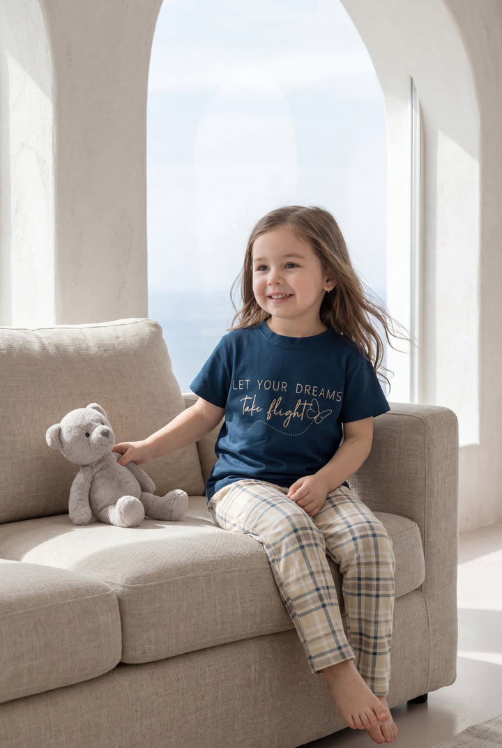 "Take Flight" Girls' Half-Sleeve Pajamas l 2414