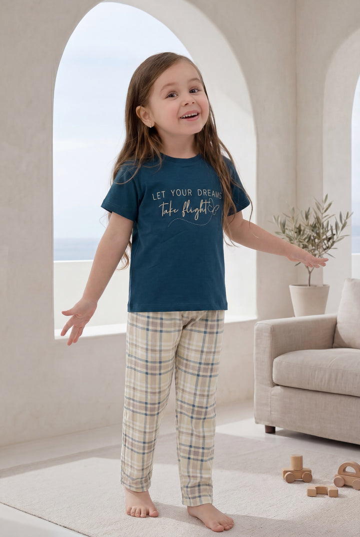 "Take Flight" Girls' Half-Sleeve Pajamas l 2414