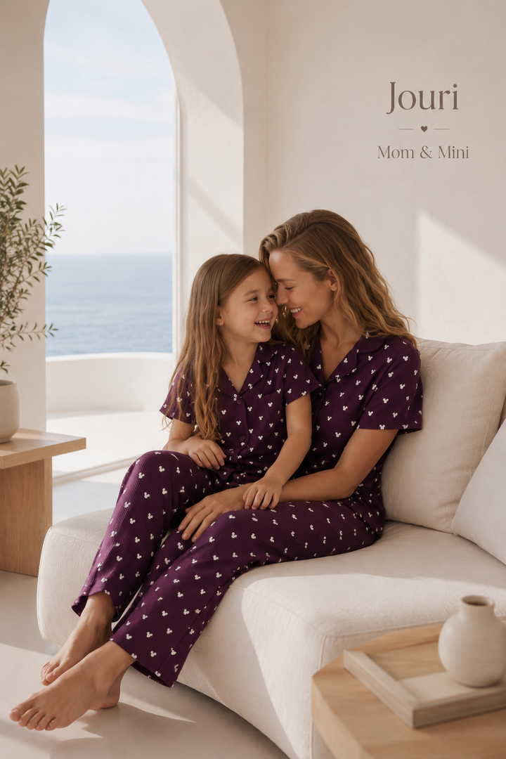 Jouri Kids Heart Print Pajama Set 8033k