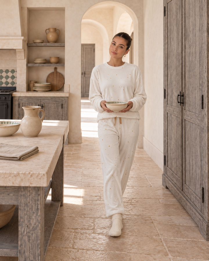 Printed Cozy Pajama Set – Soft Winter Sleepwear/6071