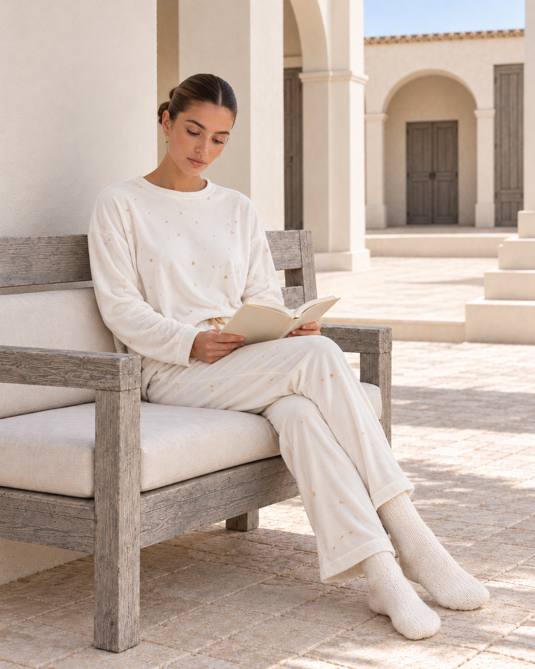 Printed Cozy Pajama Set – Soft Winter Sleepwear/6071
