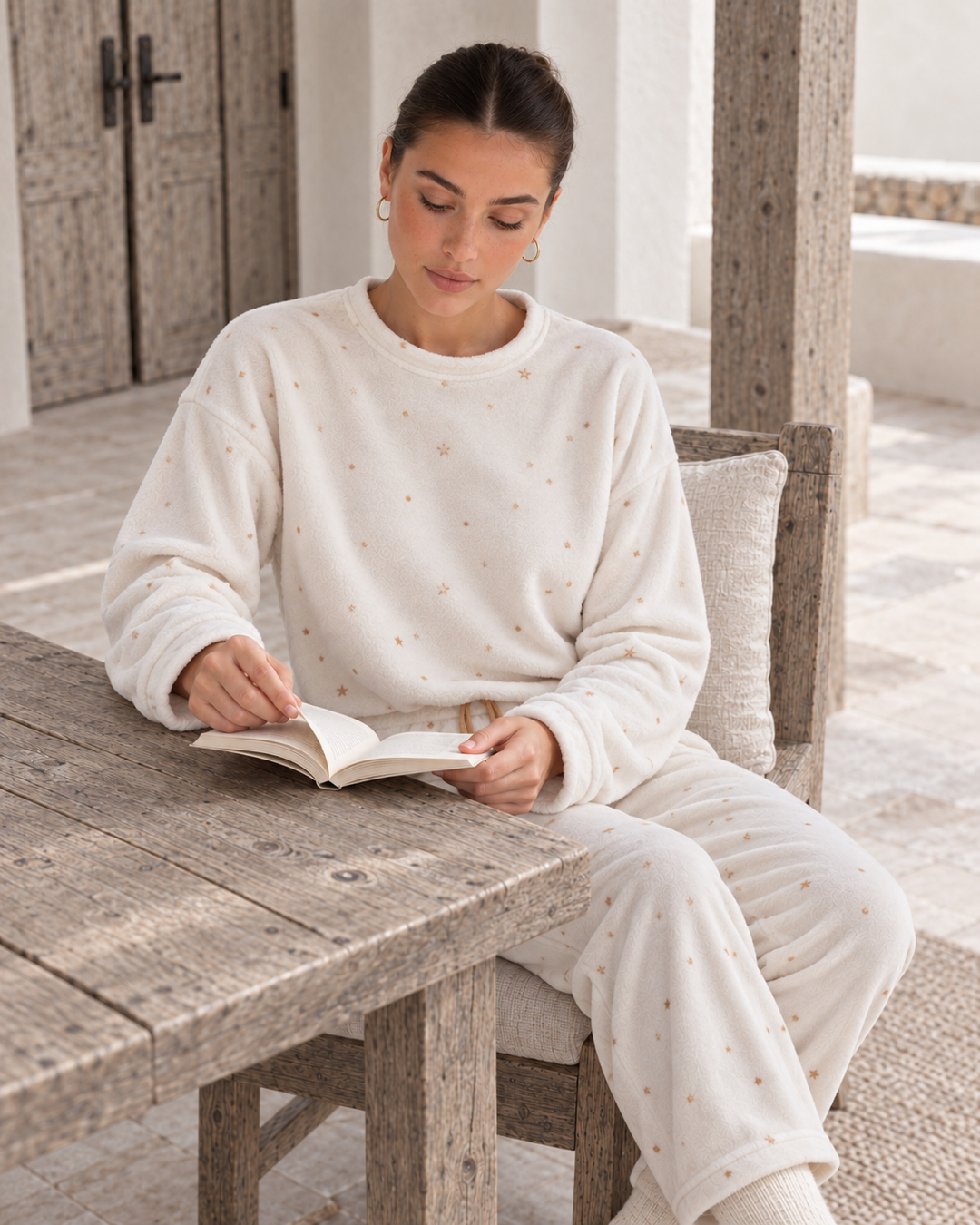 Printed Cozy Pajama Set – Soft Winter Sleepwear/6071
