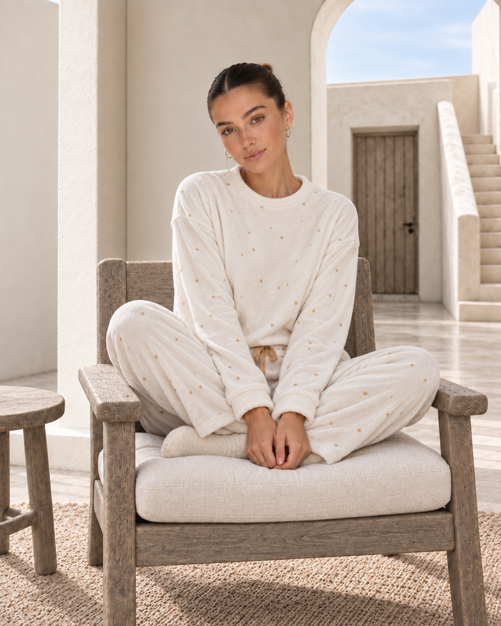 Printed Cozy Pajama Set – Soft Winter Sleepwear/6071