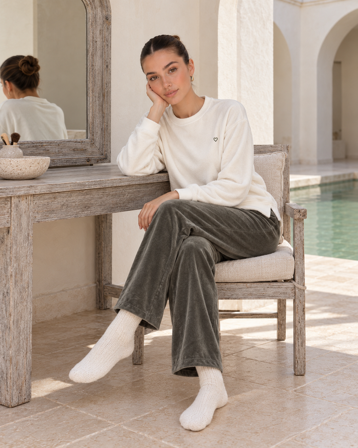 JOURI Two-Tone Pajama Set - 9011, Olive Green