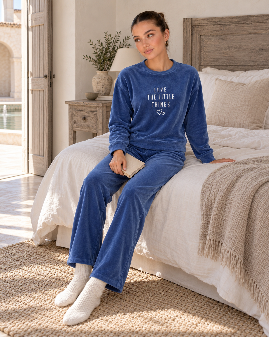 JOURI Little Things Pajama Set - 9013, Blue