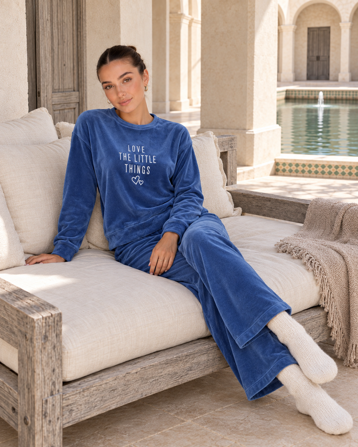 JOURI Little Things Pajama Set - 9013, Blue
