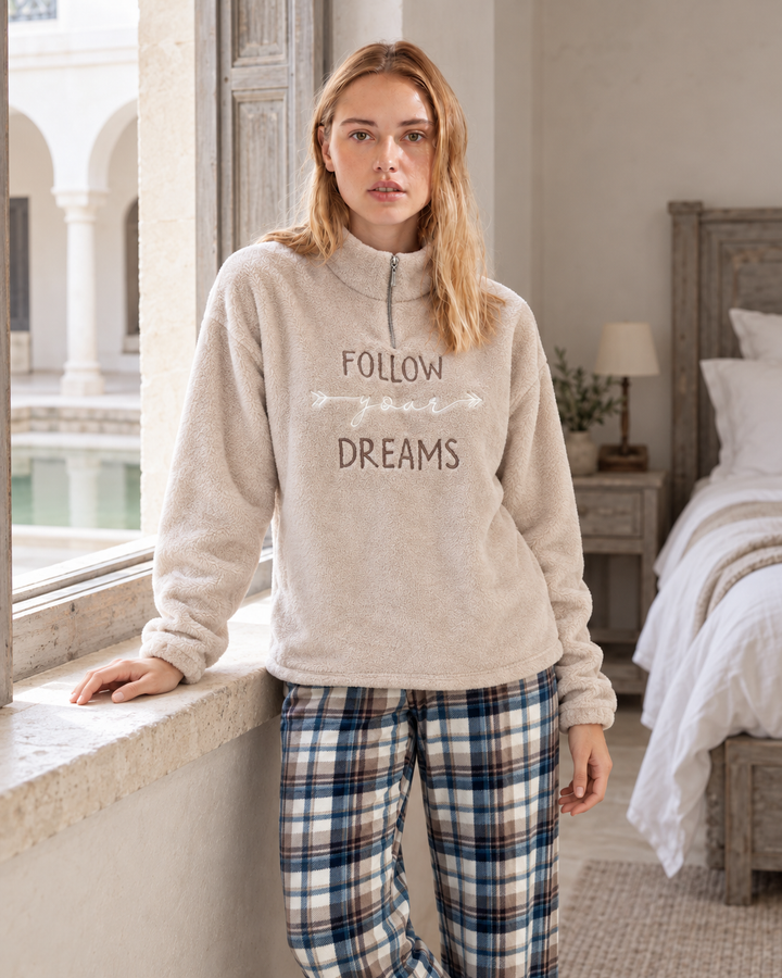 JOURI Follow Your Dreams Pajama Set - 9003, Beige
