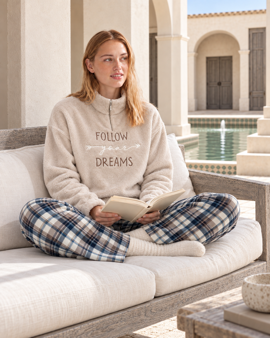 JOURI Follow Your Dreams Pajama Set - 9003, Beige