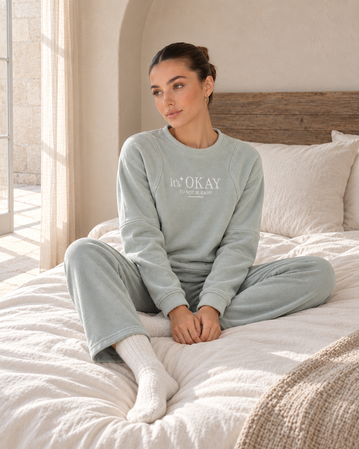 JOURI It's Okay Pajama Set - 9026, Mint Green