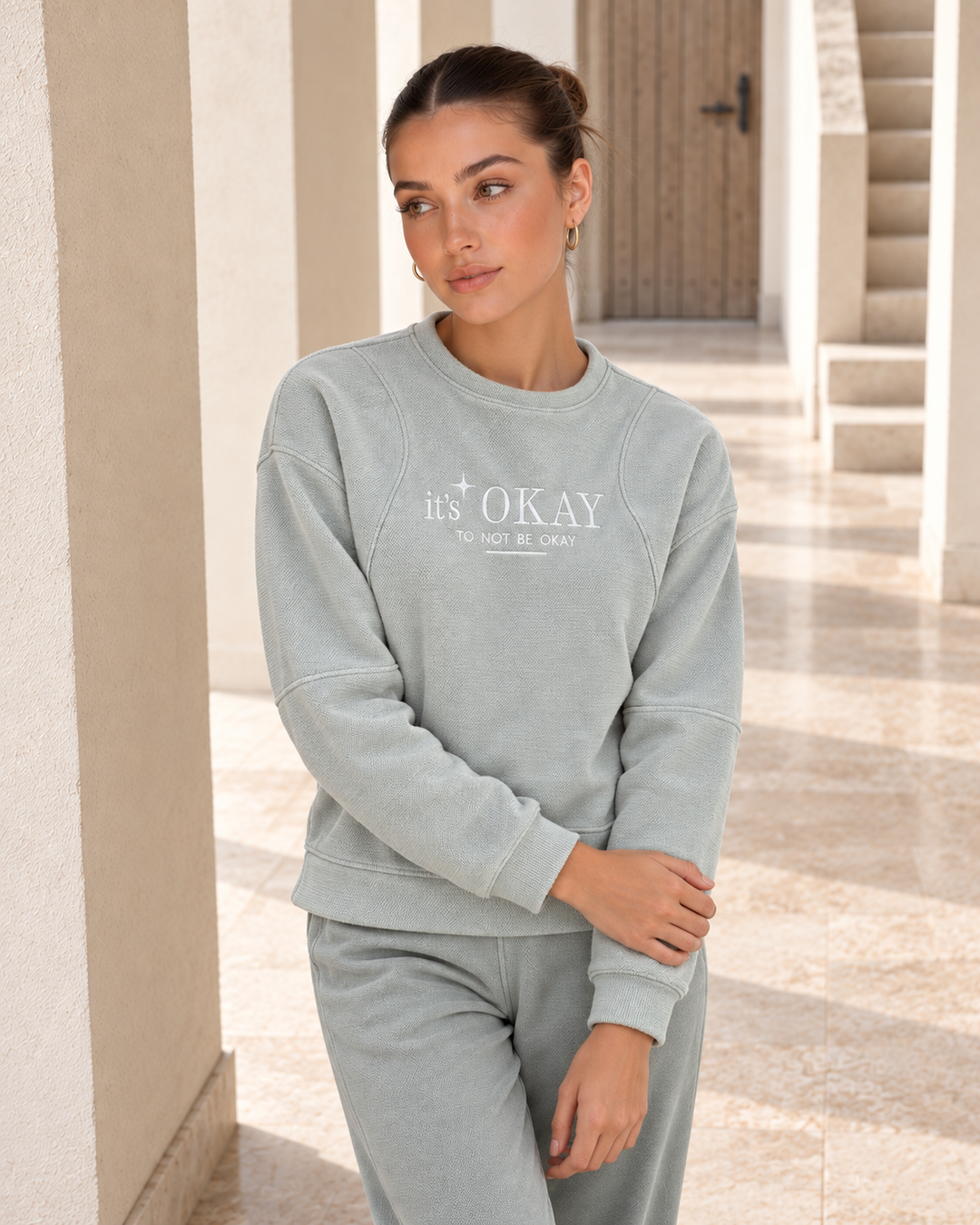 JOURI It's Okay Pajama Set - 9026, Mint Green