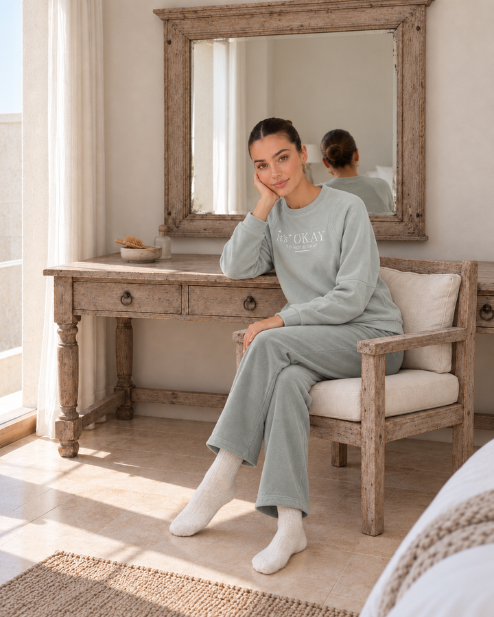 JOURI It's Okay Pajama Set - 9026, Mint Green