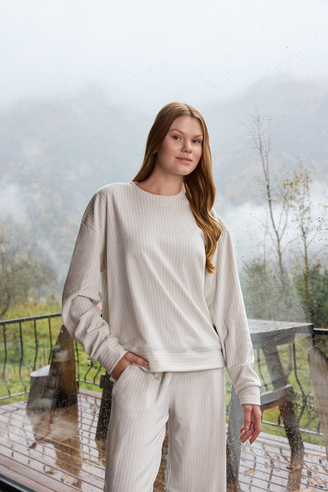 Soft Ribbed Winter Set – Cozy Minimal Loungewear | 6002