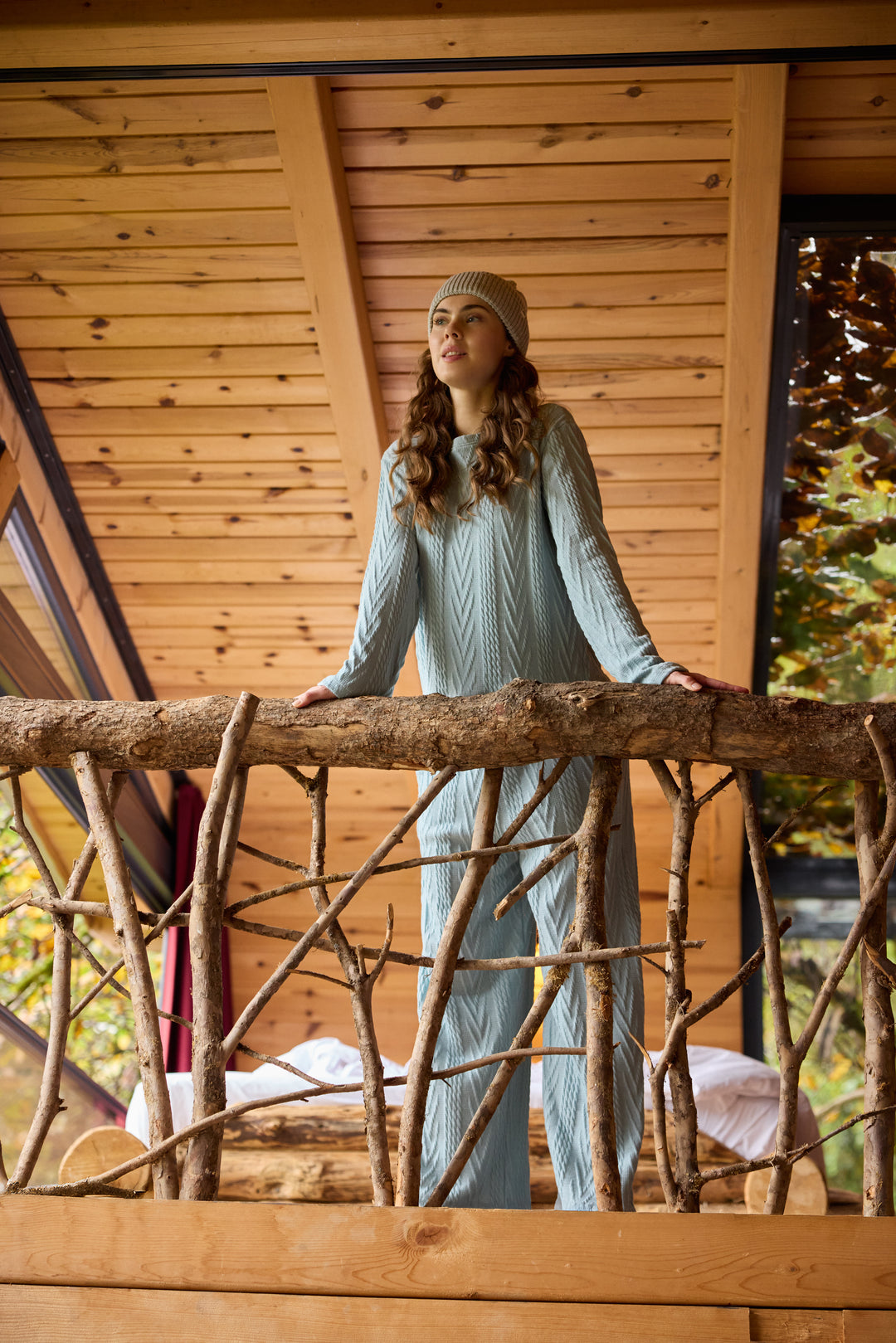 Textured Winter Loungewear Set – Soft &amp; Cozy Comfort | 6005