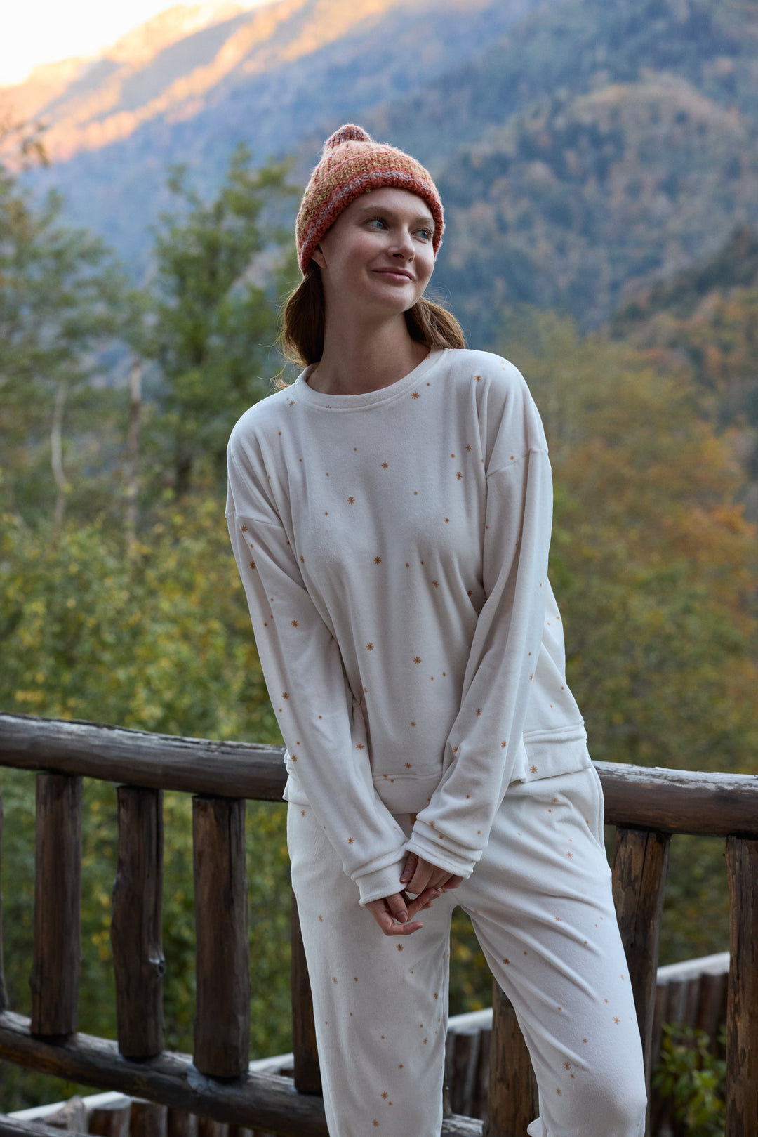 Jouri Printed Cozy Pajama Set – Soft Winter Sleepwear/6071