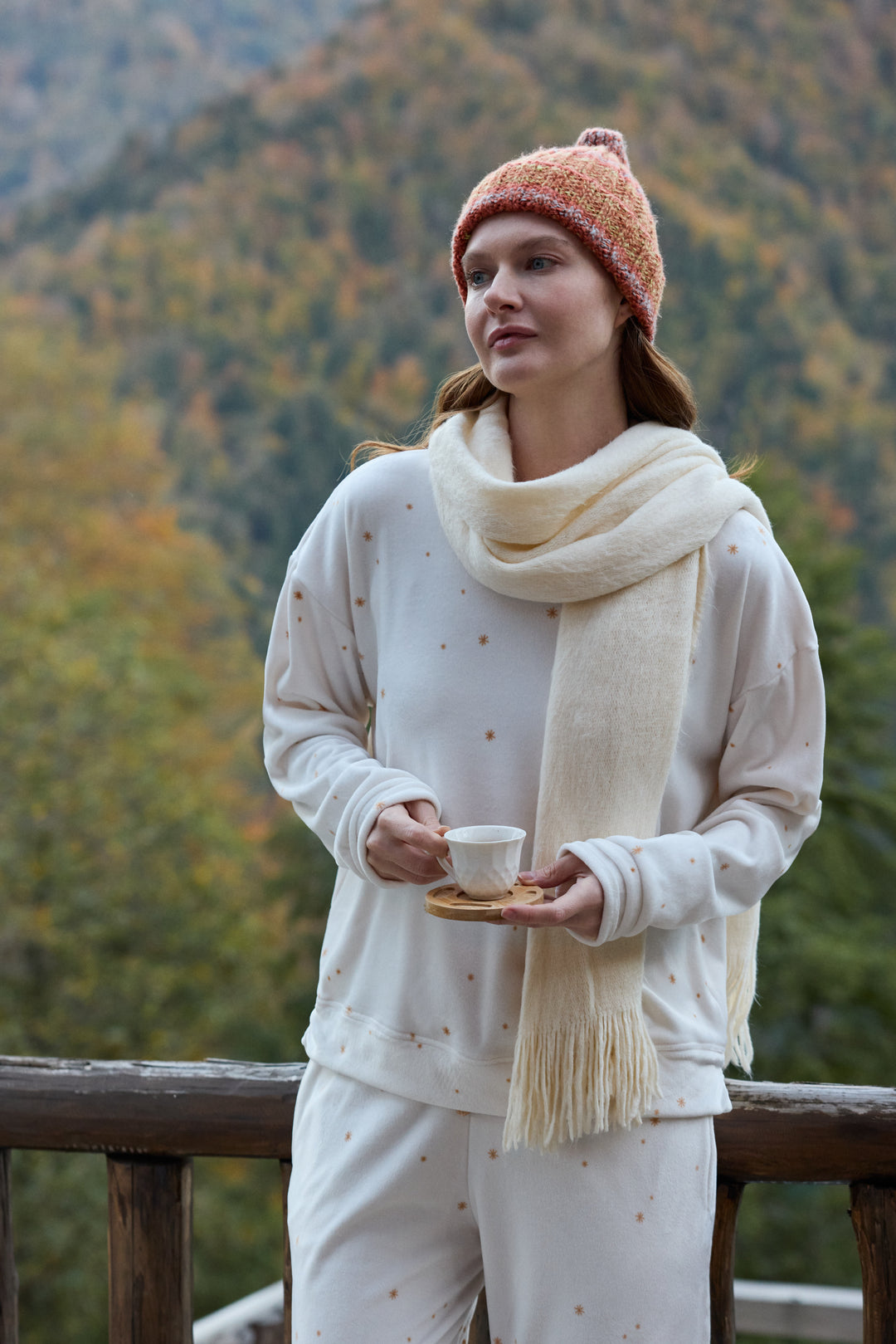 Jouri Printed Cozy Pajama Set – Soft Winter Sleepwear/6071