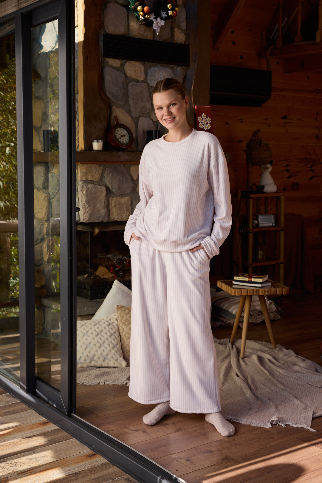Women’s Ribbed Pajama Set – Soft, Relaxed &amp; Minimal /6083