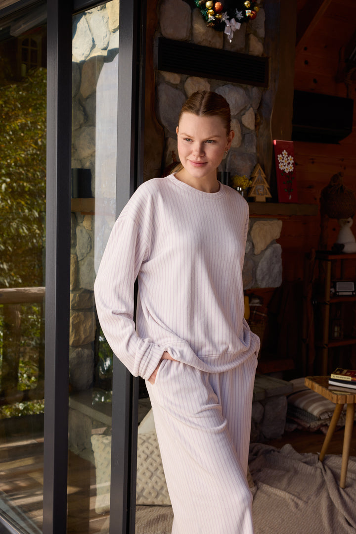 Women’s Ribbed Pajama Set – Soft, Relaxed &amp; Minimal /6083